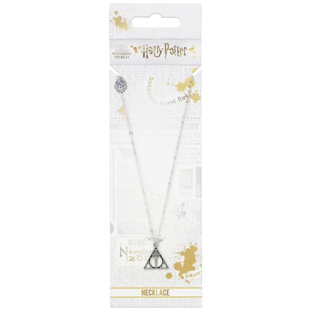 Harry Potter Necklace – Silver-Plated Deathly Hallows Pendant 4