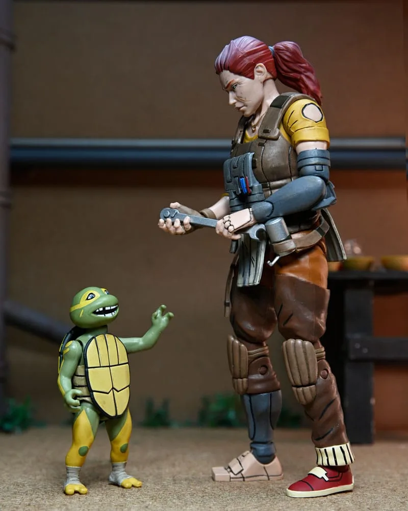 TMNT Actiefigurenset – Grammy April met Baby Yi en Moja 18 cm 10