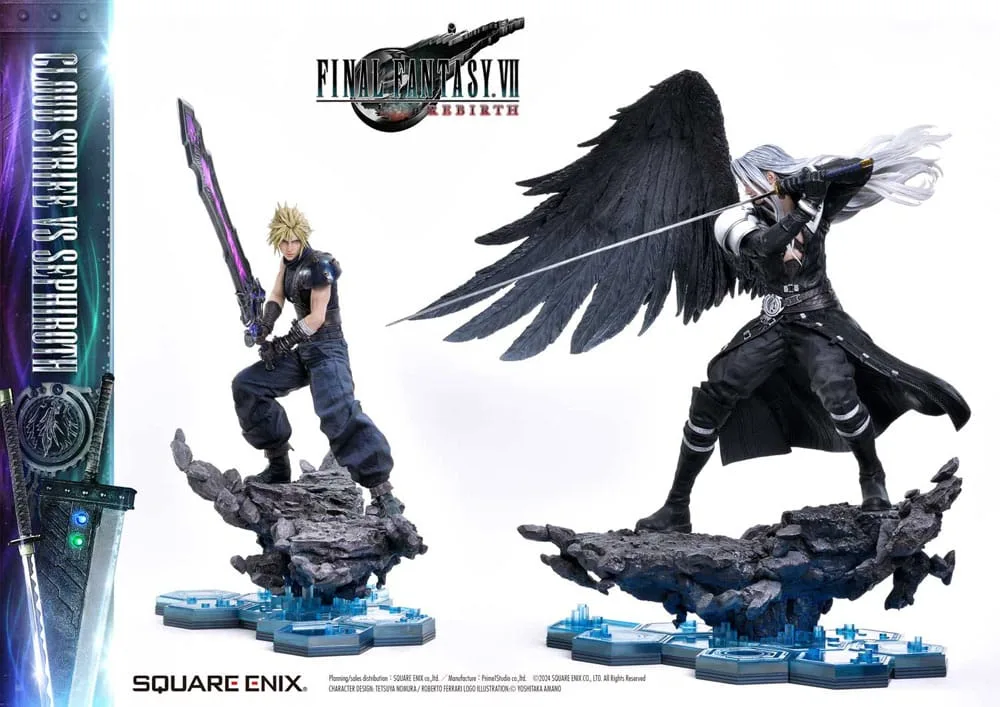 Final Fantasy VII Rebirth Statue Pair – Cloud vs Sephiroth 69 cm 5