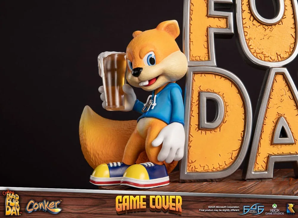 Conker’s Bad Fur Day Statue – Game Cover 45 cm 11