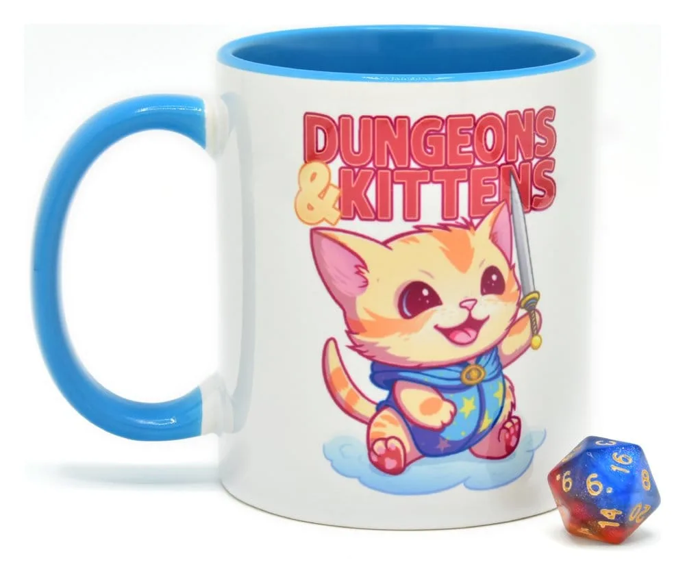 Glassstaff Mug and D20 Gift Set – Dungeons and Kittens