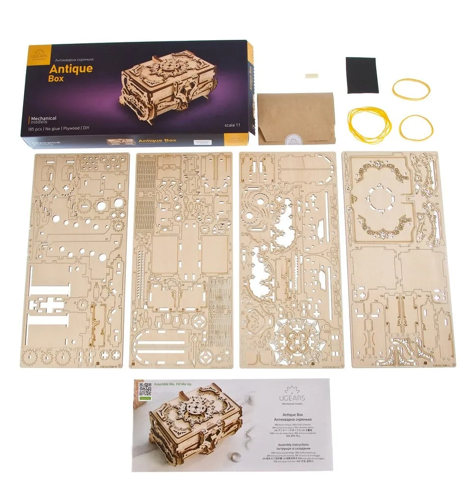 Ugears Wooden Model Kit – Antique Box 4