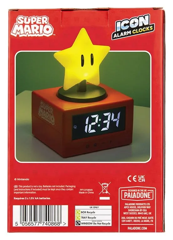 Super Mario Alarm Clock – Super Star 15 cm 4