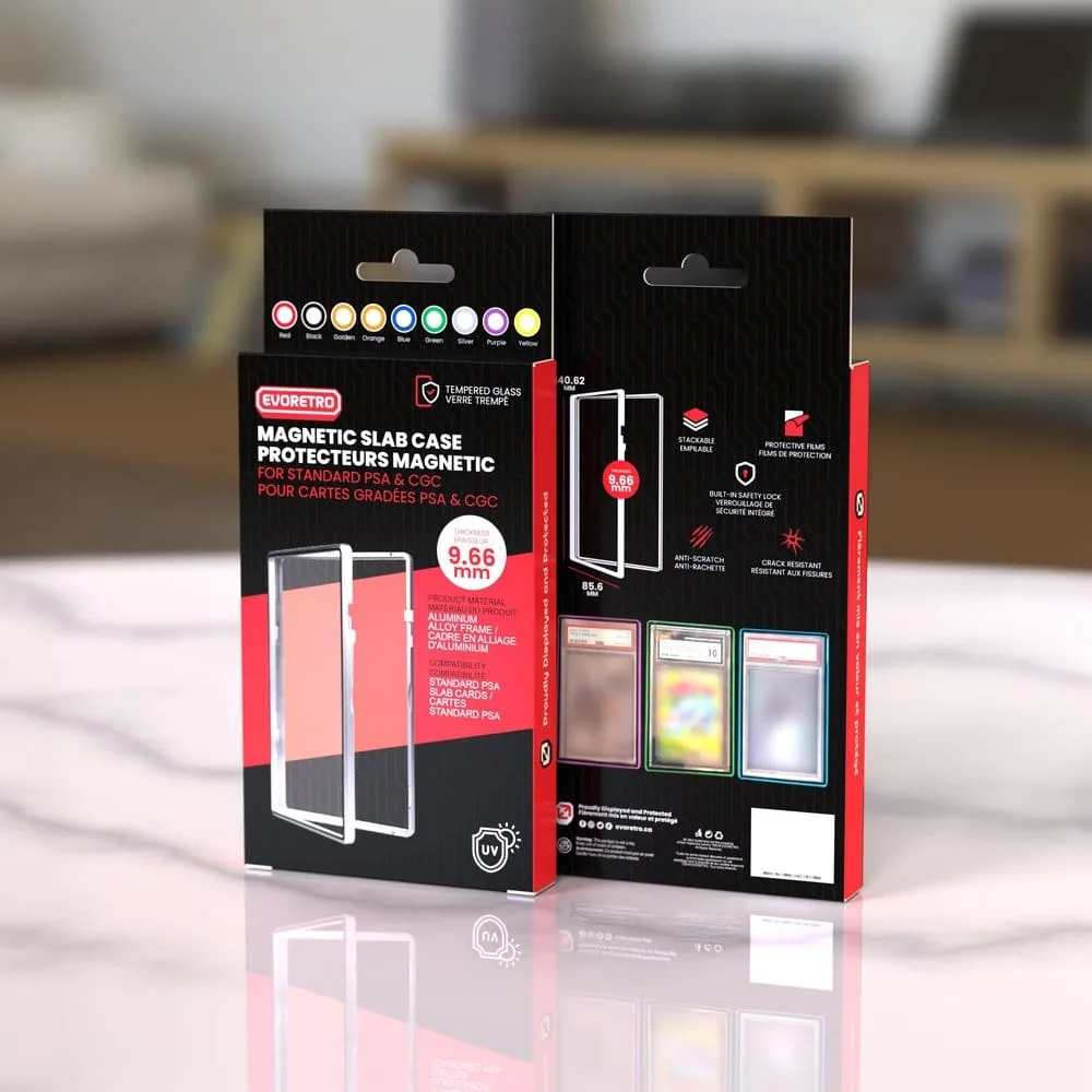 PSA Graded Card Slab Protector – Red Magnetic Case