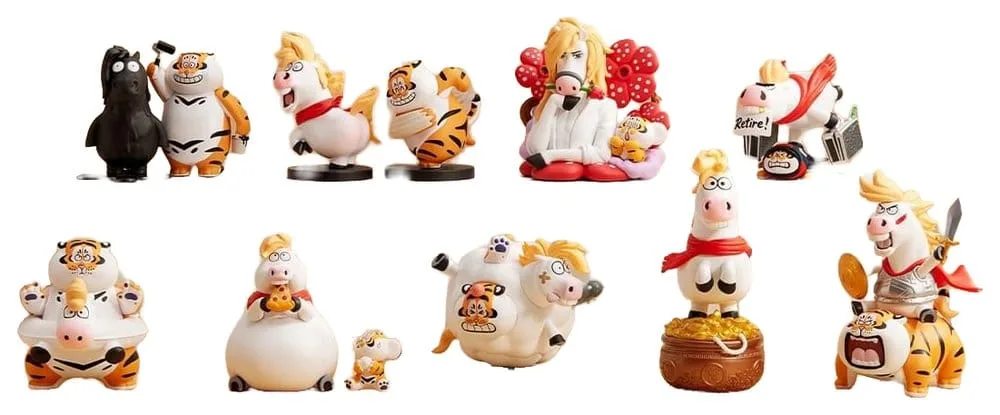 Alexander the Fat Tiger Mini Figures – Real Crazy Horse 8-Pack 7–12 cm