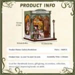 CuteBee Miniature House Model Kit – Gallery Bookstore 20 x 16 cm 4