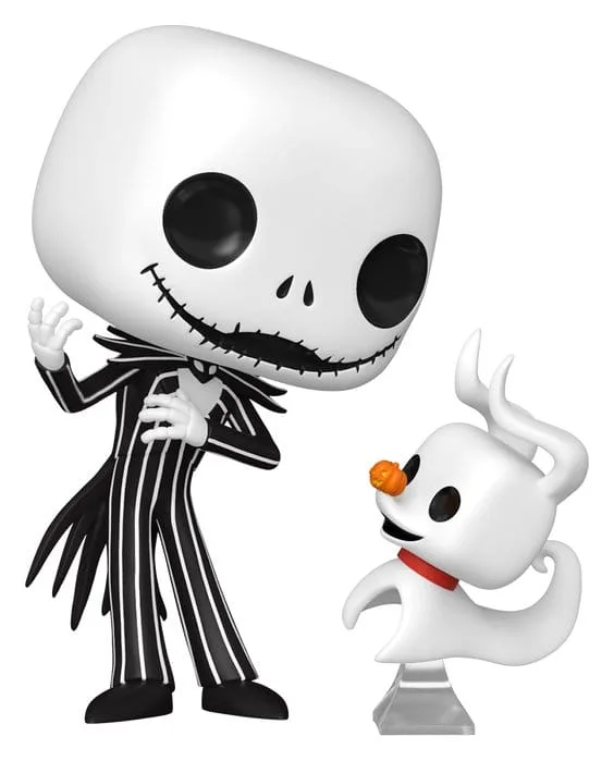 Nightmare Before Christmas Vinyl Figures – Pop Jack and Zero 9 cm
