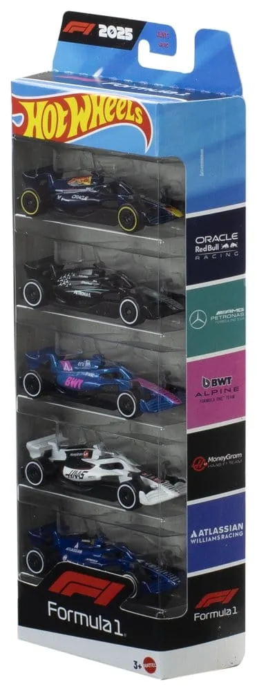Formula 1 Die-Cast Vehicles – Hot Wheels 2025 5-Pack 1:64 17