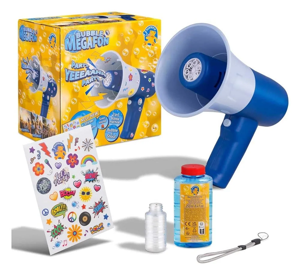 Pustefix Bubble Megaphone – 4-Piece Assortment