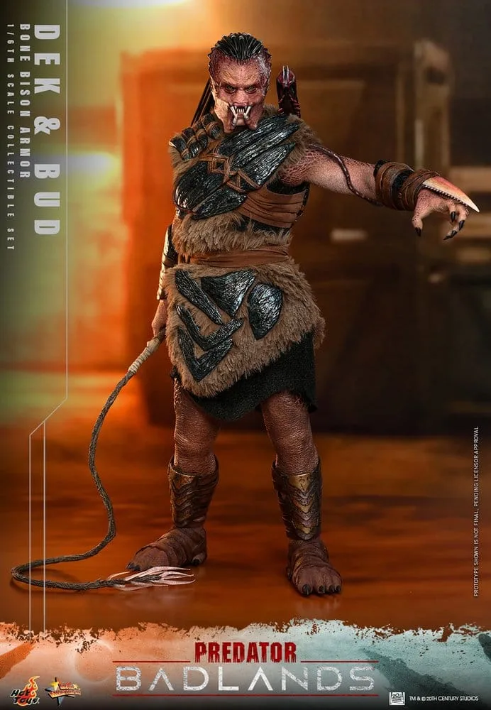 Predator Badlands Figure Set – Dek Bone Bison Armor and Bud 1/6 12