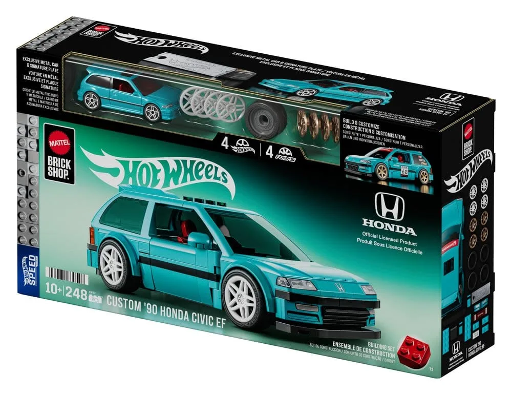 Hot Wheels Building Set – Custom 1990 Honda Civic EF 1:32 2