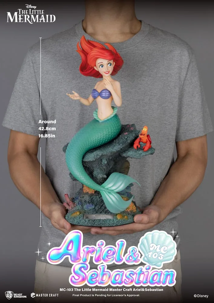 The Little Mermaid Statue – Ariel and Sebastian 42 cm 9