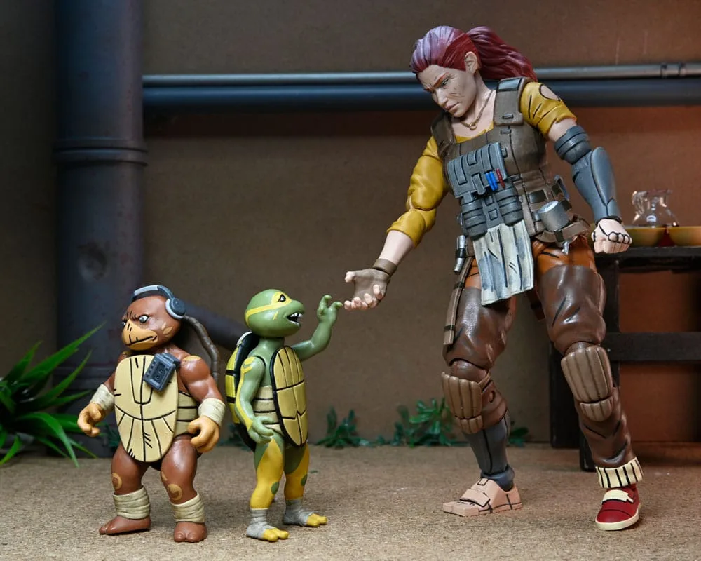 TMNT Actiefigurenset – Grammy April met Baby Yi en Moja 18 cm 15