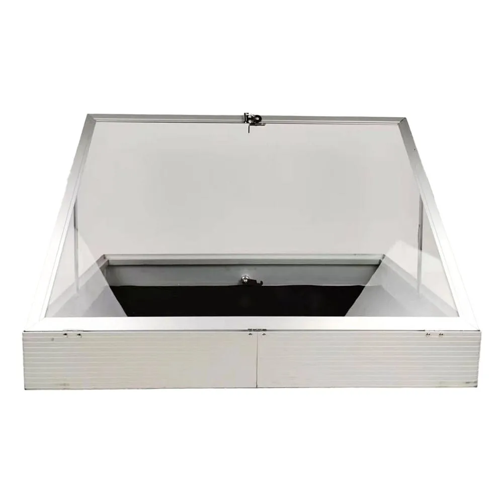 Evoretro Display Case – Lockable Silver 91.44 x 60.96 x 10.16 cm 2