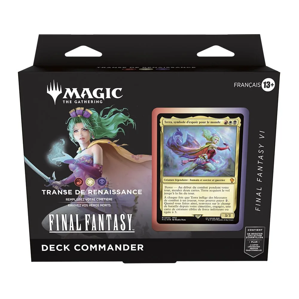 Magic the Gathering Final Fantasy Commander Decks – French Display of 4 3