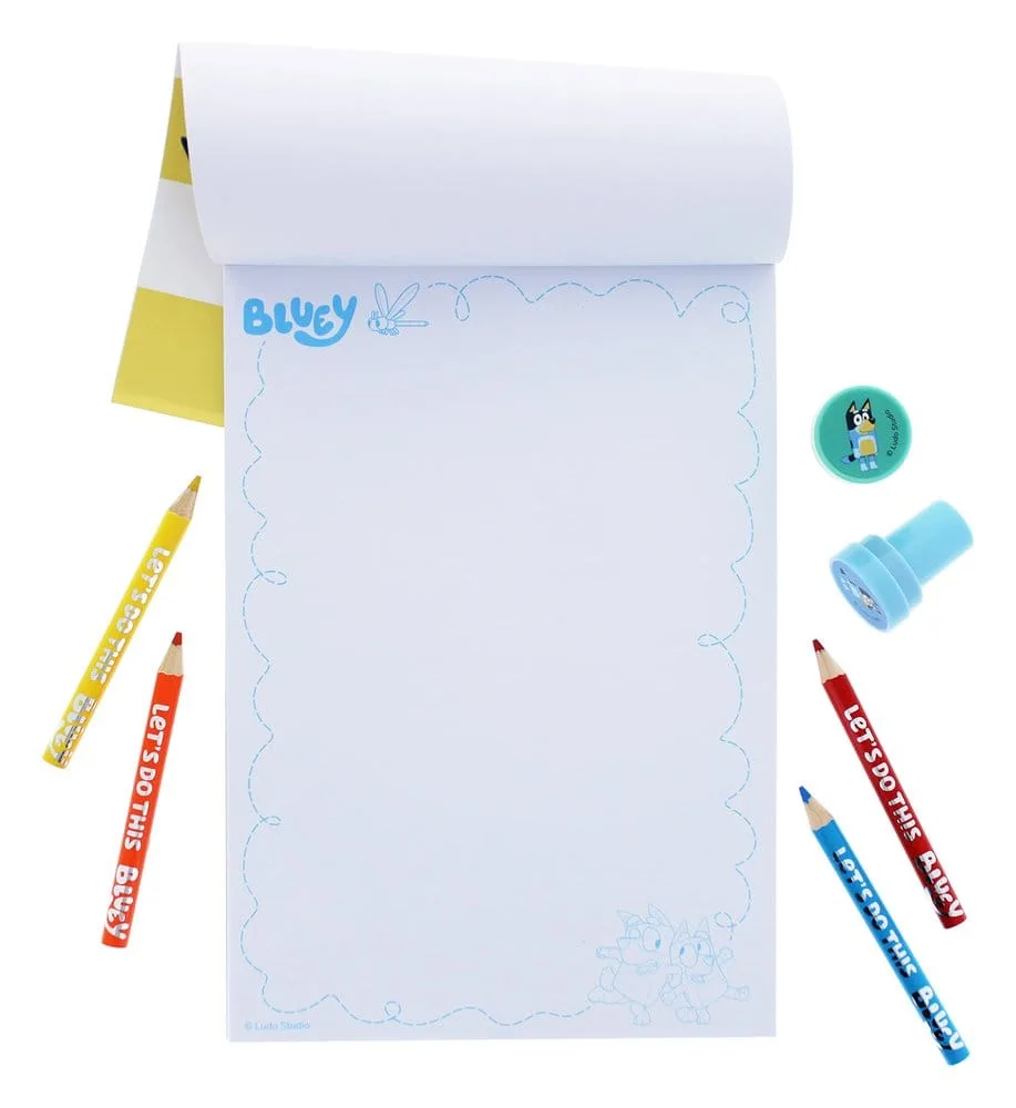 Bluey Colouring Set – Creative Pad Stamps and Stickers 3