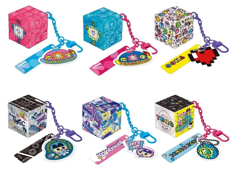 Rubik's ID Keychains – Tamagotchi Blind Box Display of 6