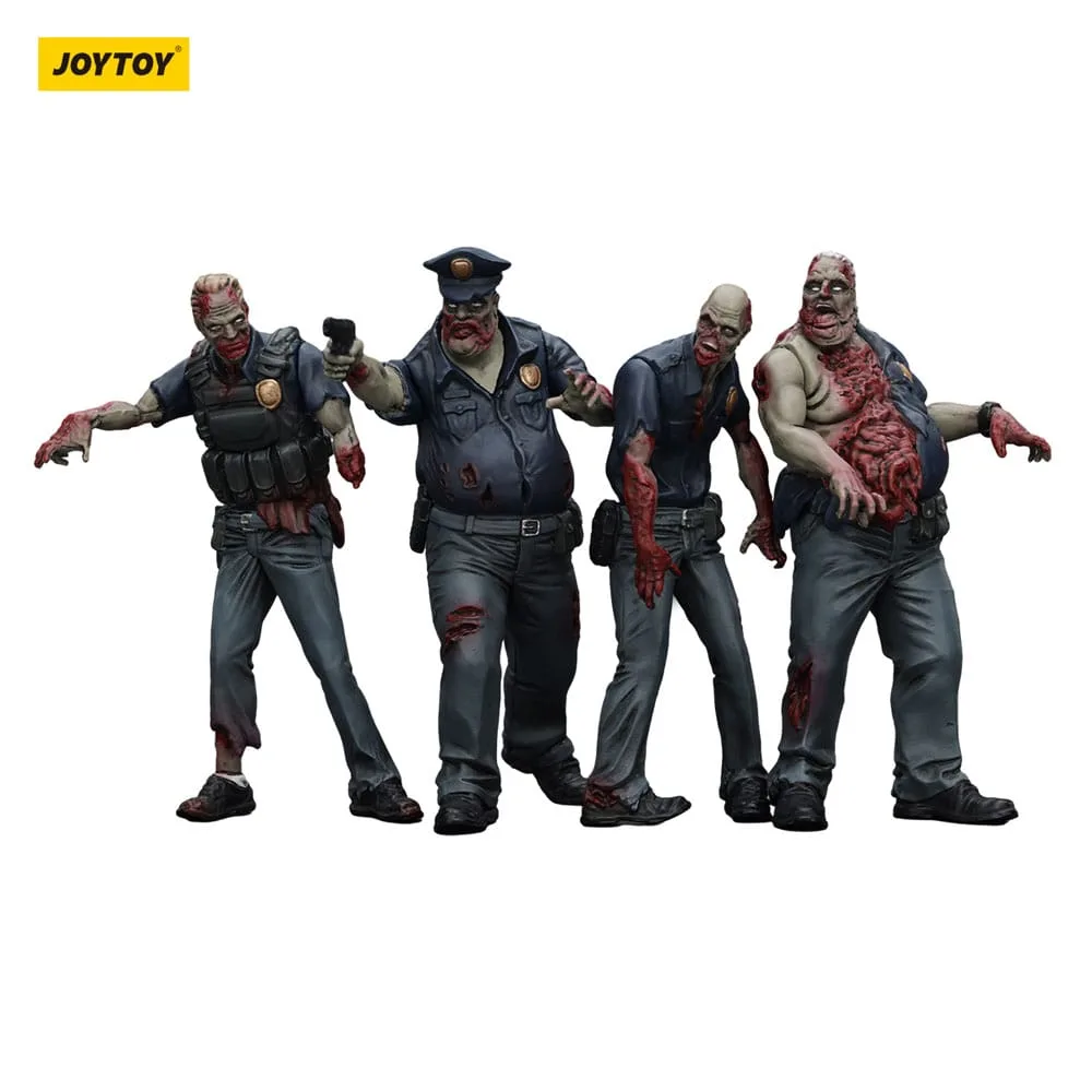 Zombie Dark Source Action Figures – Male Police 4-Pack 8 cm 6