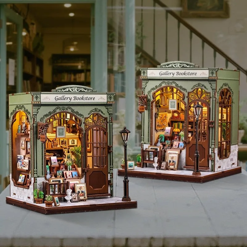 CuteBee Miniature House Model Kit – Gallery Bookstore 20 x 16 cm 14