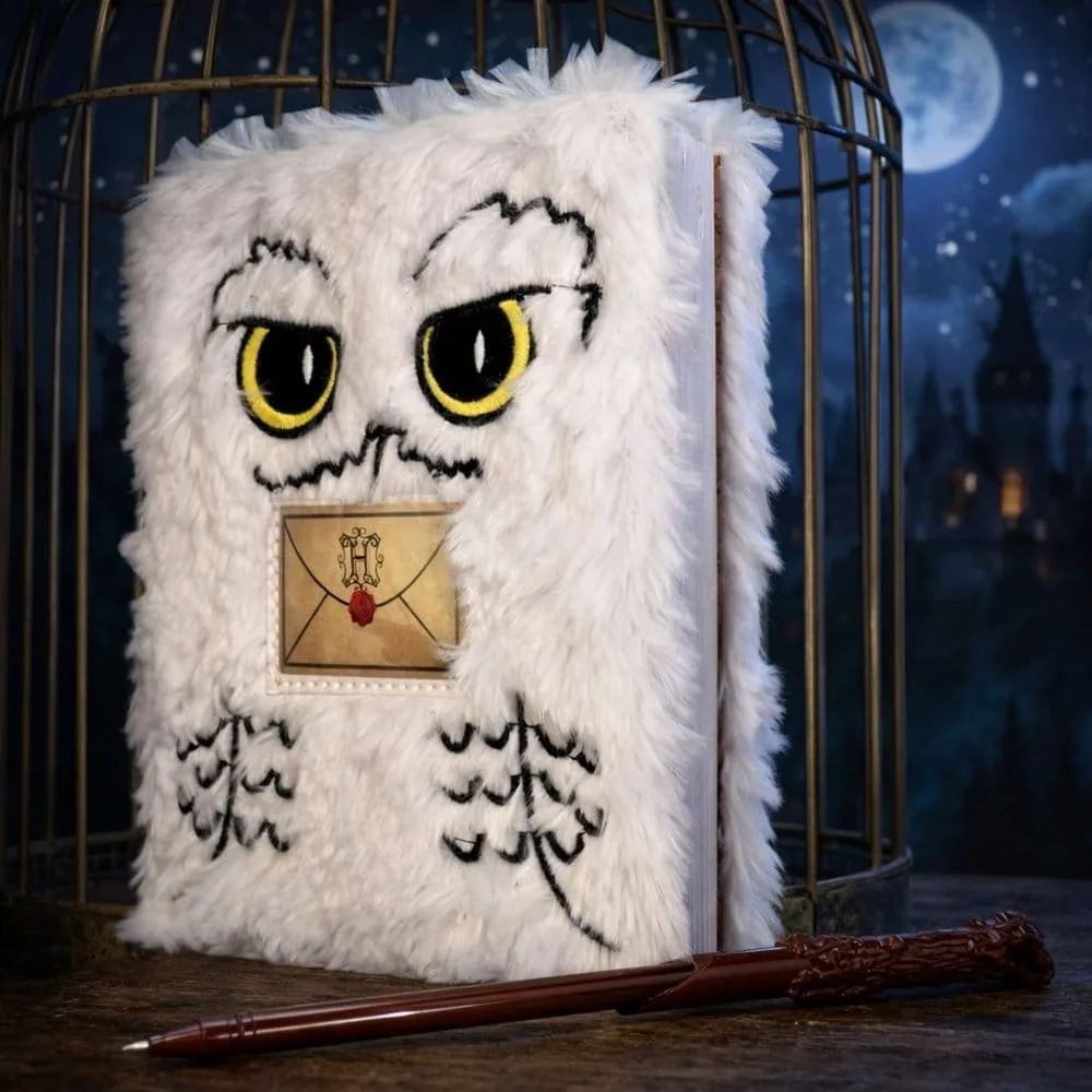 Harry Potter Plush Notebook Set – Hedwig with Pen 2