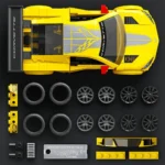 Hot Wheels Building Set – Mattel Brick Shop Corvette C8.R 1:32 4
