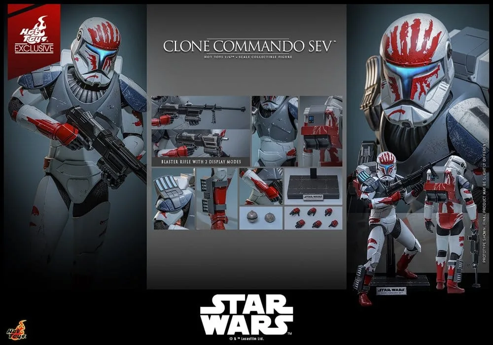 Star Wars The Clone Wars Action Figure – Clone Commando Sev 30 cm 12