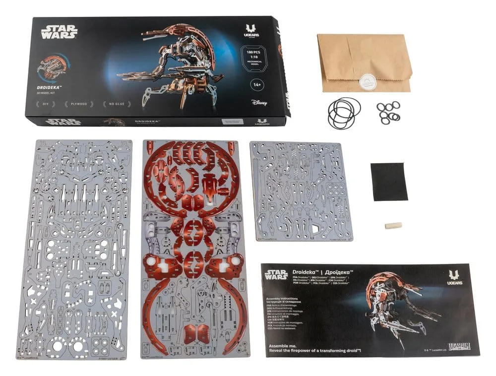 Star Wars Wooden Model Kit – Ugears Droideka 2