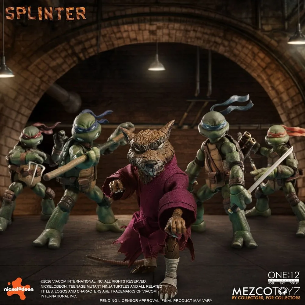 TMNT Action Figure – One:12 Collective Splinter 17 cm 3