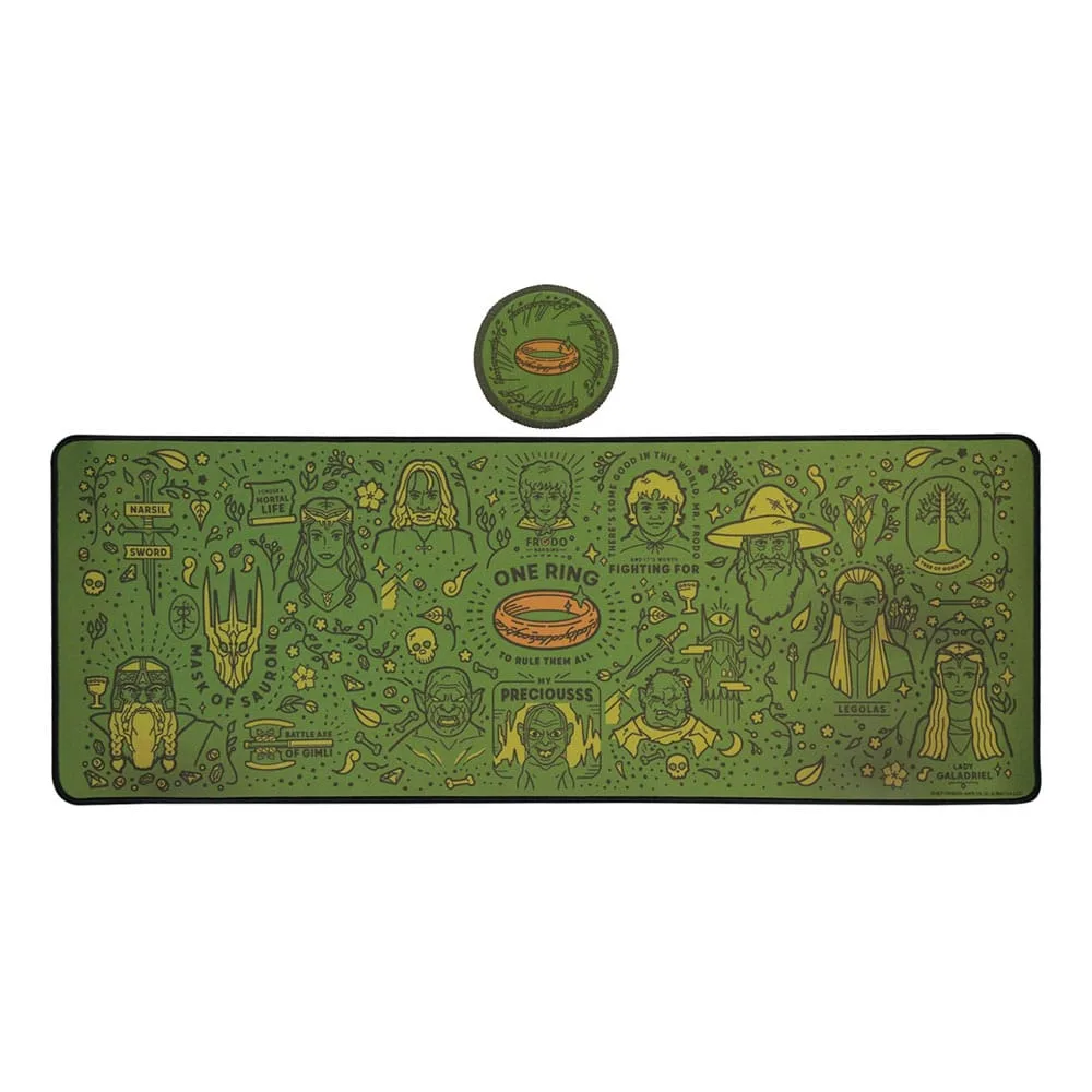 Lord of the Rings Desk Pad and Coaster Set – One Ring