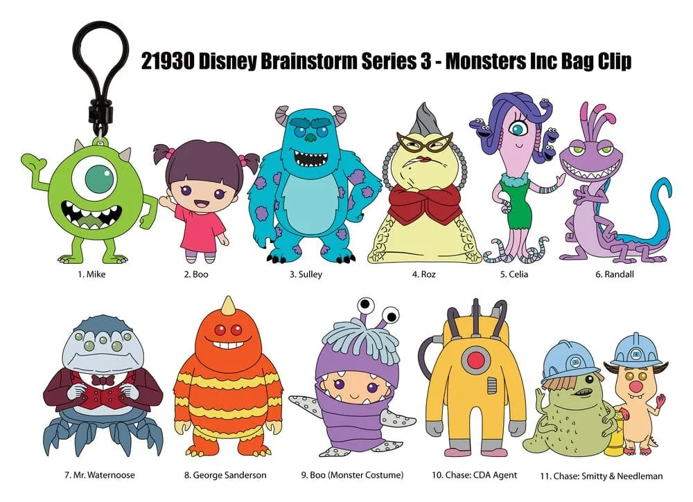 Monsters Inc Bag Clips – 15th Anniversary Series 76 Display of 24 2