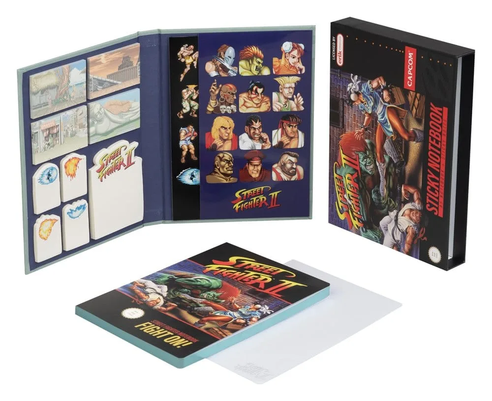 Street Fighter Notebook – Cartridge Cover and Sticky Notes A5