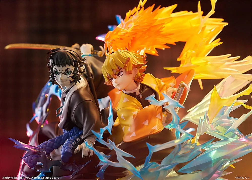 Demon Slayer PVC Statue – Zenitsu Agatsuma and Kaigaku 15 cm 18
