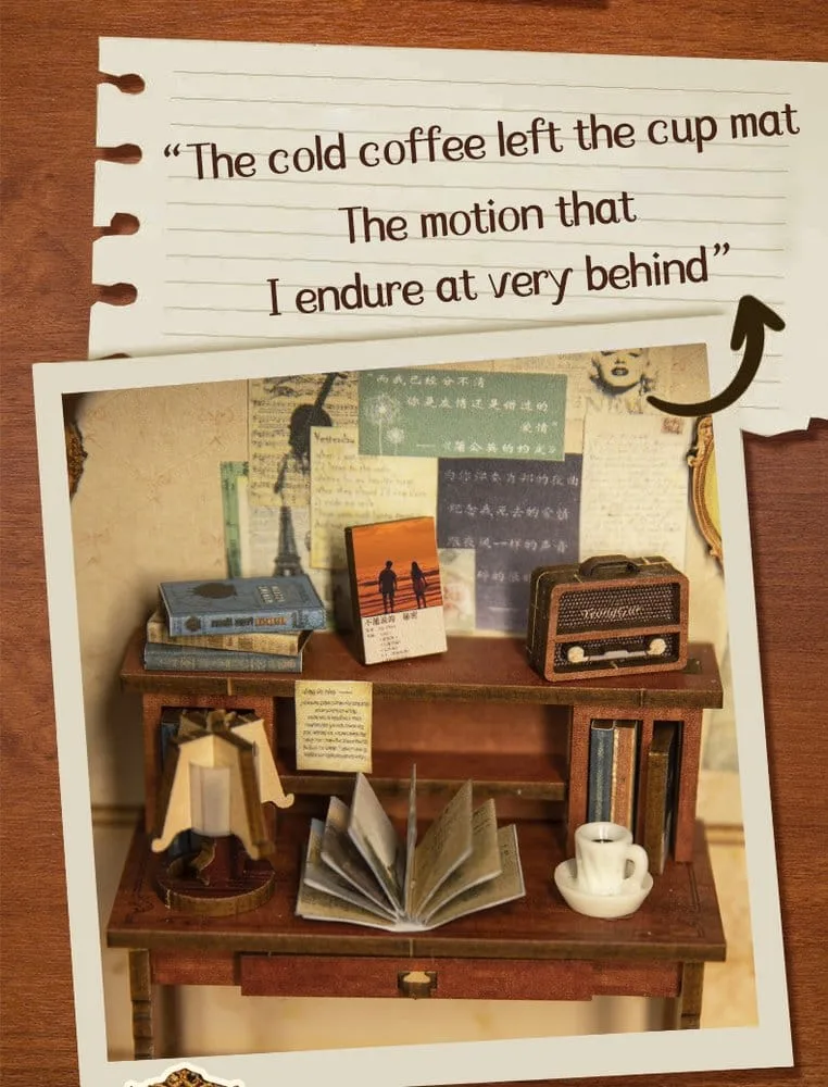 CuteBee book nook bouwpakket – The Secret Rhythm 23 x 11 cm 7