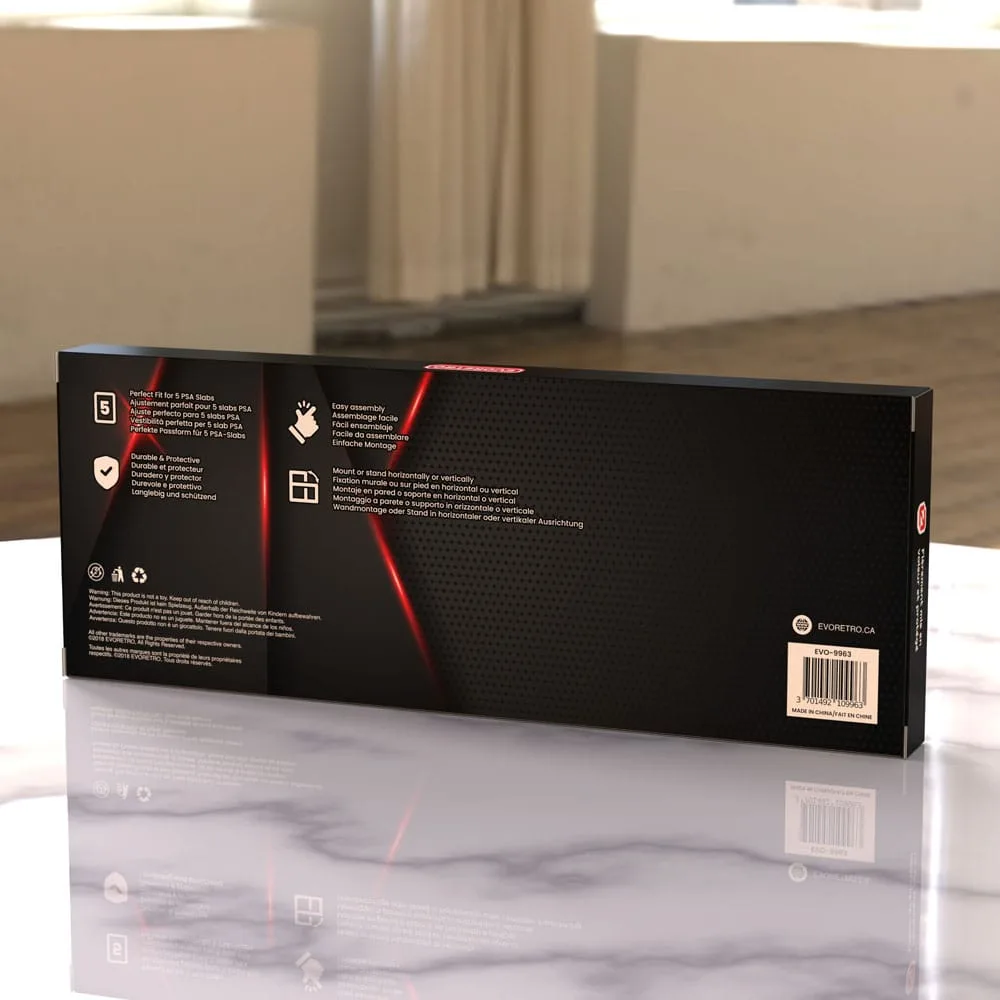 Evoretro Display Frame – Holds 5 PSA Graded Cards 53.8 cm 6