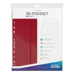 Ultimate Guard Binder Pages – Red 18-Pocket Side-Loading 10-Pack 3