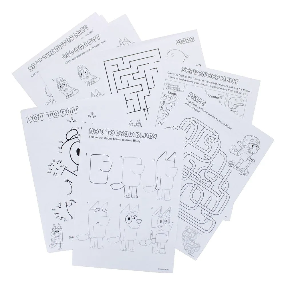 Bluey Activity Set – Colouring Posters Stickers and Masks 5