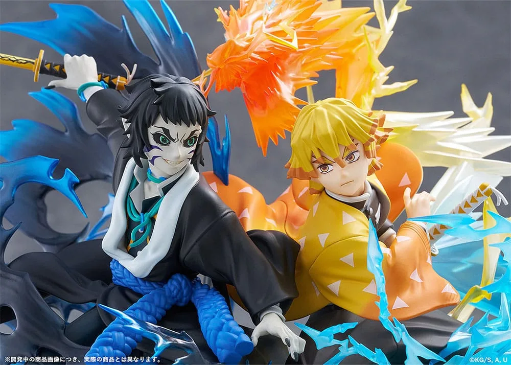 Demon Slayer PVC Statue – Zenitsu Agatsuma and Kaigaku 15 cm 8