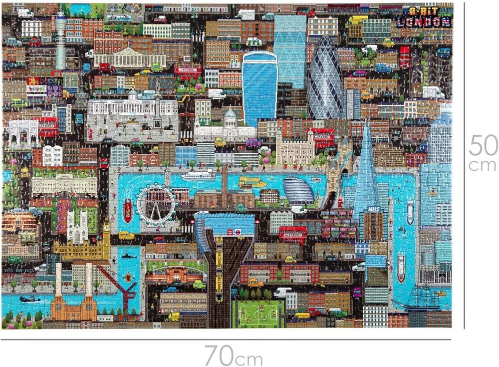 8-Bit Pixel Puzzle – London Level 3 1000 Pieces 70 x 50 cm 2