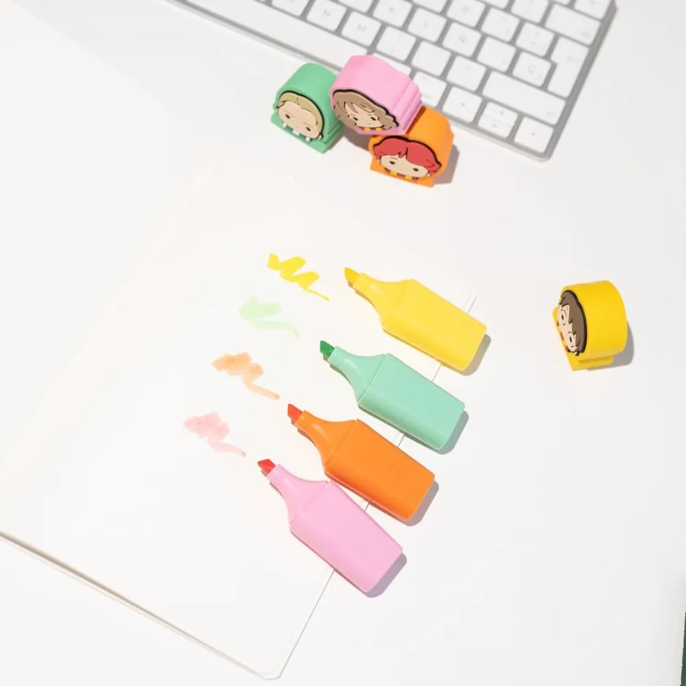 Harry Potter Highlighter Set – 4 Colours with 3D Toppers 4