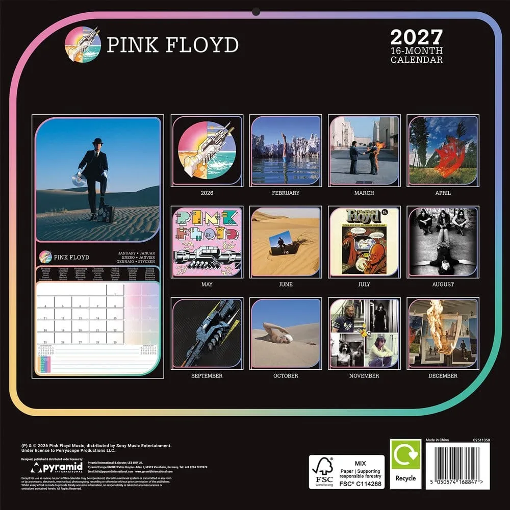 Pink Floyd Calendar – 2027 Square Edition 30 x 30 cm 2