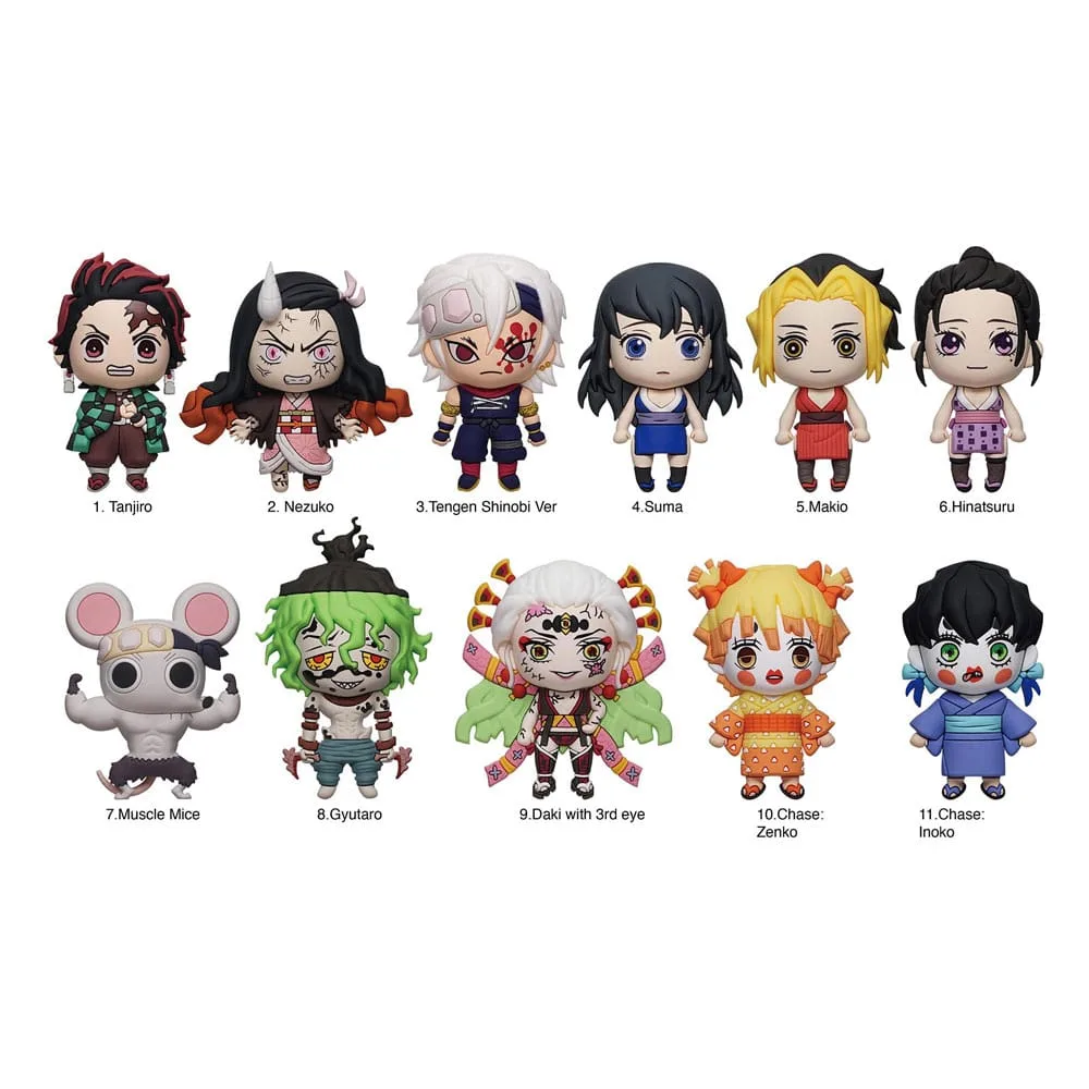 Demon Slayer 3D Bag Clips – Series 6 Display of 24