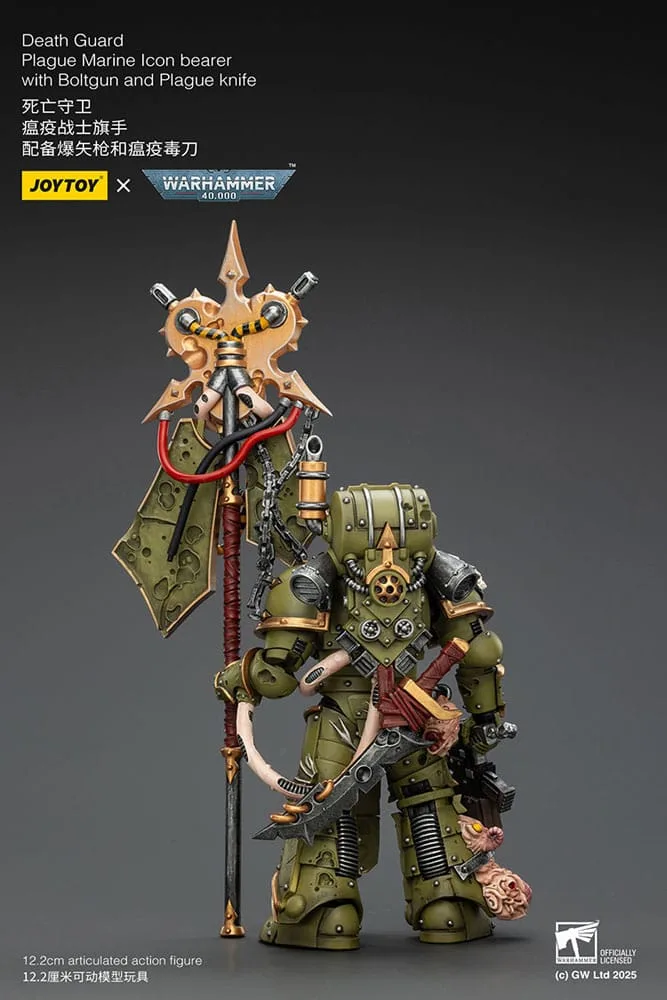 Warhammer 40,000 Action Figure – Plague Marine Icon Bearer 12 cm 3