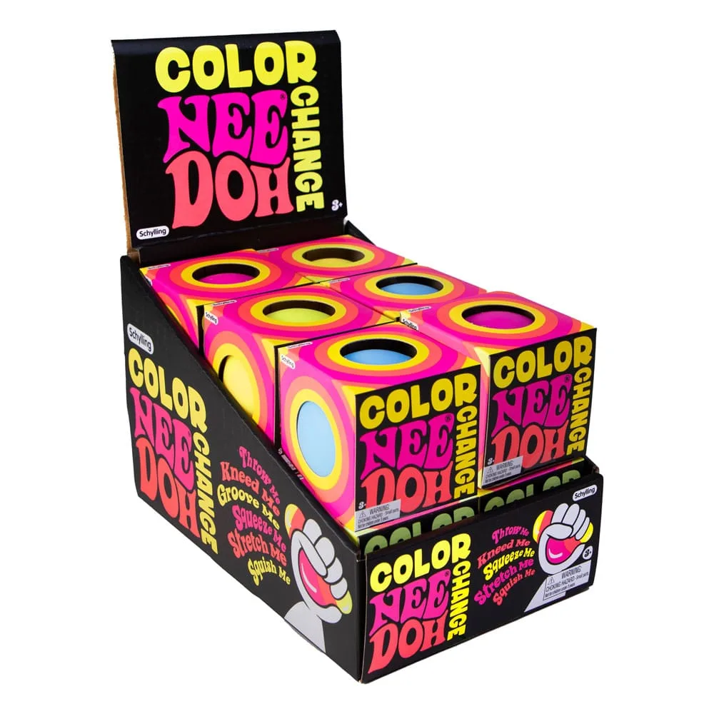 NeeDoh Squeeze Balls – Colour Changing 12-Piece Display 6 cm