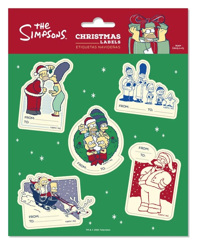 The Simpsons Christmas Labels – Self-Adhesive 10-Pack