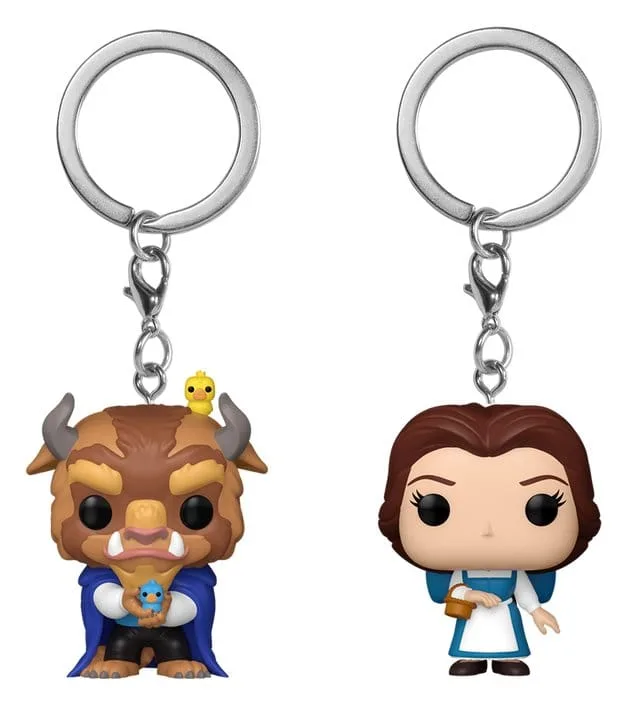 Beauty and the Beast Keychains – Belle and Beast POP 2-Pack 4 cm
