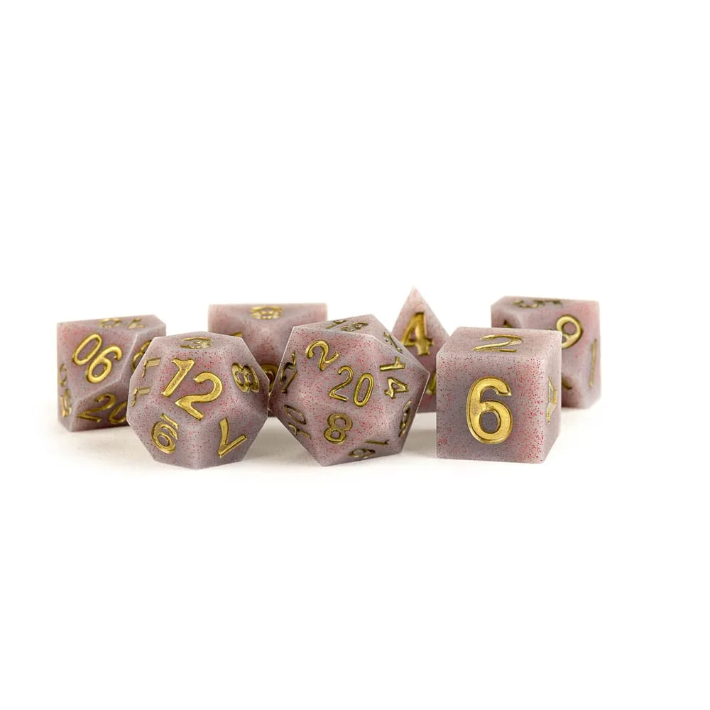 FanRoll Dice Set – Volcanic Soot Sharp Edge Silicone 16 mm
