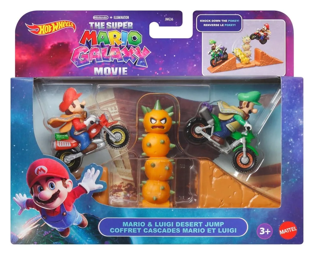 Super Mario Galaxy Movie Playset – Hot Wheels Mario & Luigi Desert Jump 6