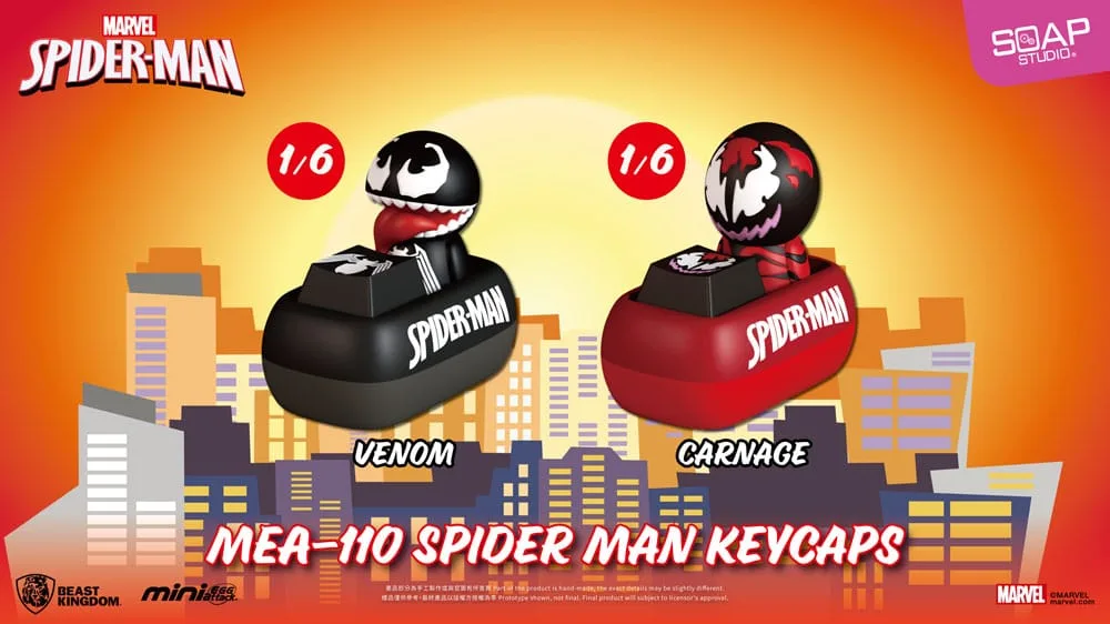 Spider-Man Keycap Figures – Mini Egg Attack Assortment of 6 5 cm 5