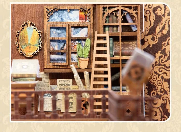 Book Nook Model Kit – CuteBee Eternal Bookstore 23 x 11 cm 14