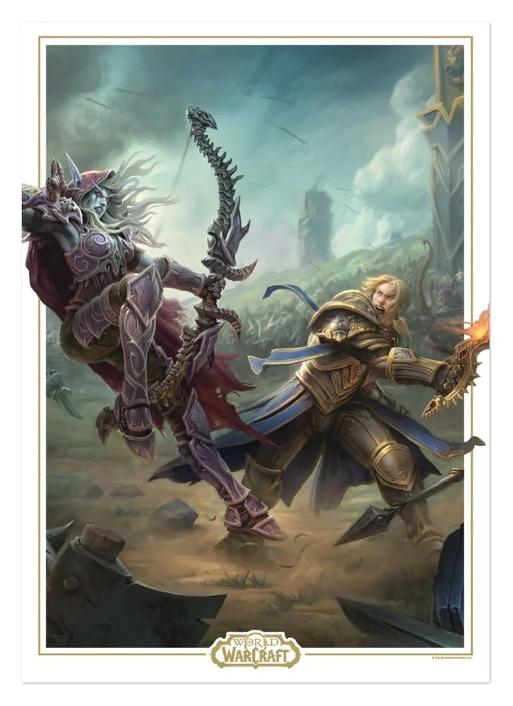 World of Warcraft Art Print – Sylvanas vs Anduin Wrynn 42 x 30 cm